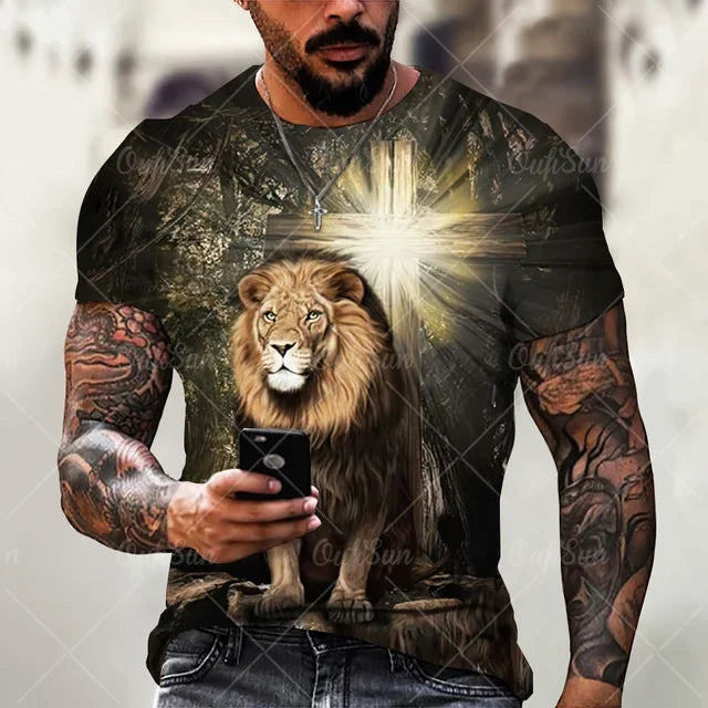 3D printed Jesus Lion of Judah T-shirt