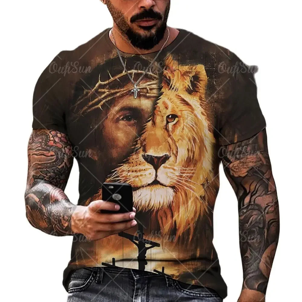 3D printed Jesus Lion of Judah T-shirt