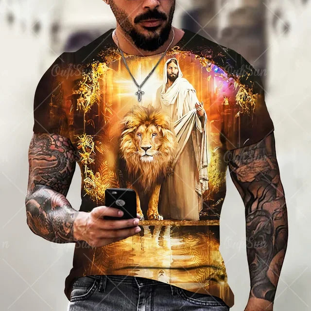 3D printed Jesus Lion of Judah T-shirt