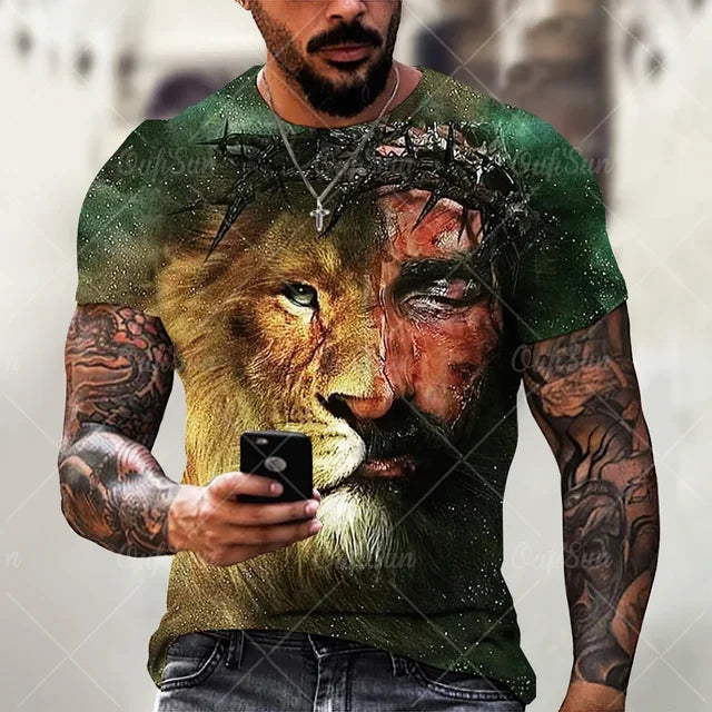 3D printed Jesus Lion of Judah T-shirt