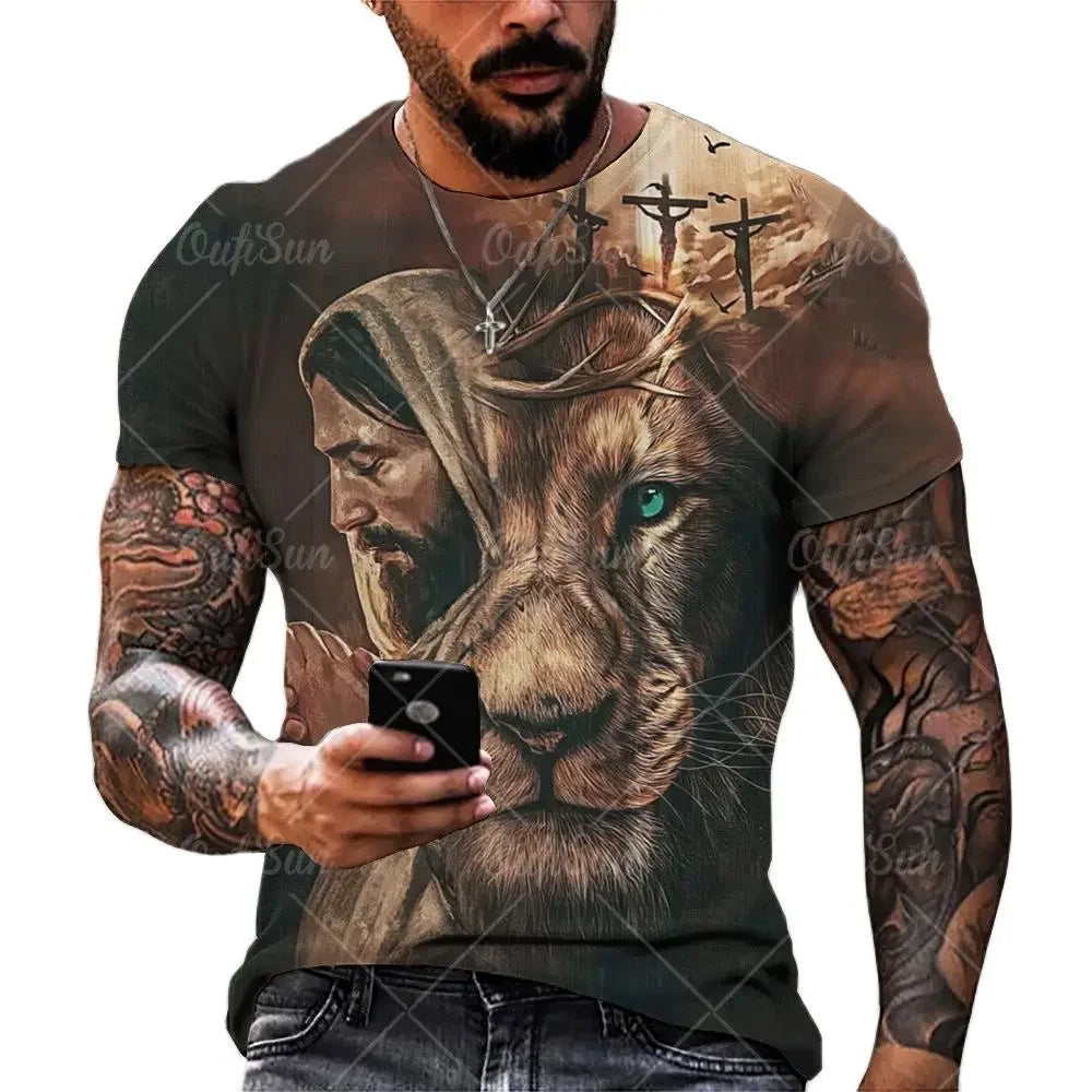 3D printed Jesus Lion of Judah T-shirt