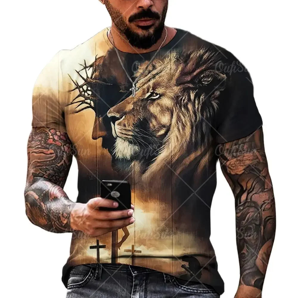 3D printed Jesus Lion of Judah T-shirt