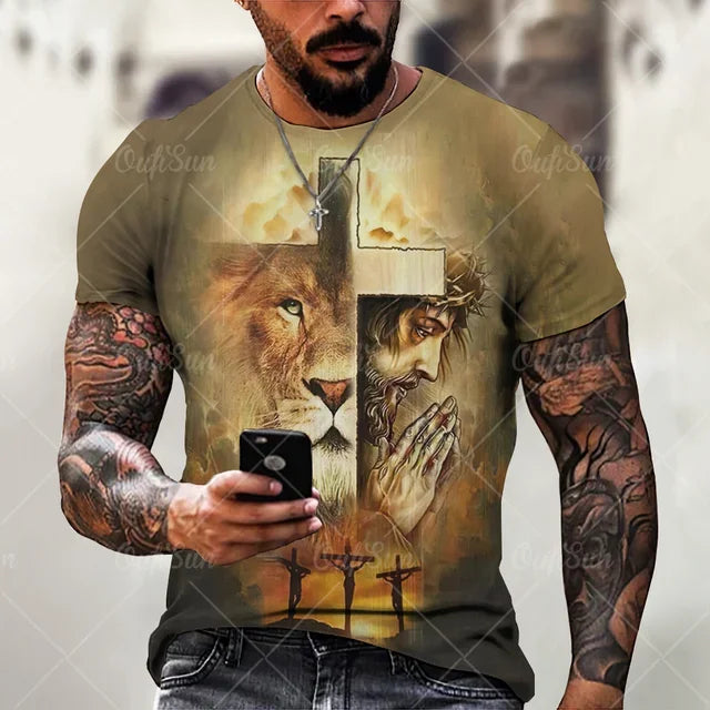 3D printed Jesus Lion of Judah T-shirt