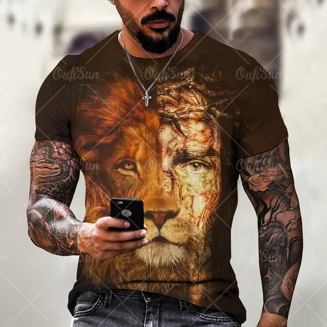 3D printed Jesus Lion of Judah T-shirt